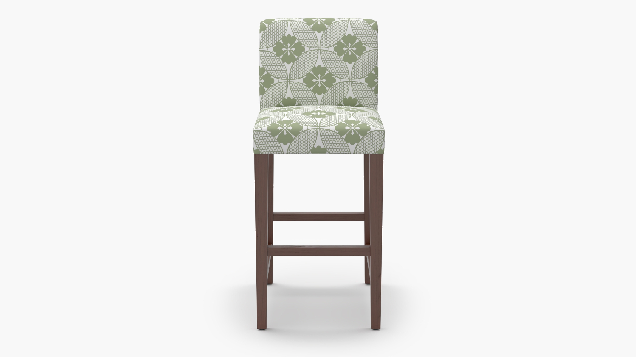 Signature Dining Bar Stool, Sage Solaire, Walnut Square Tapered Leg - Image 0