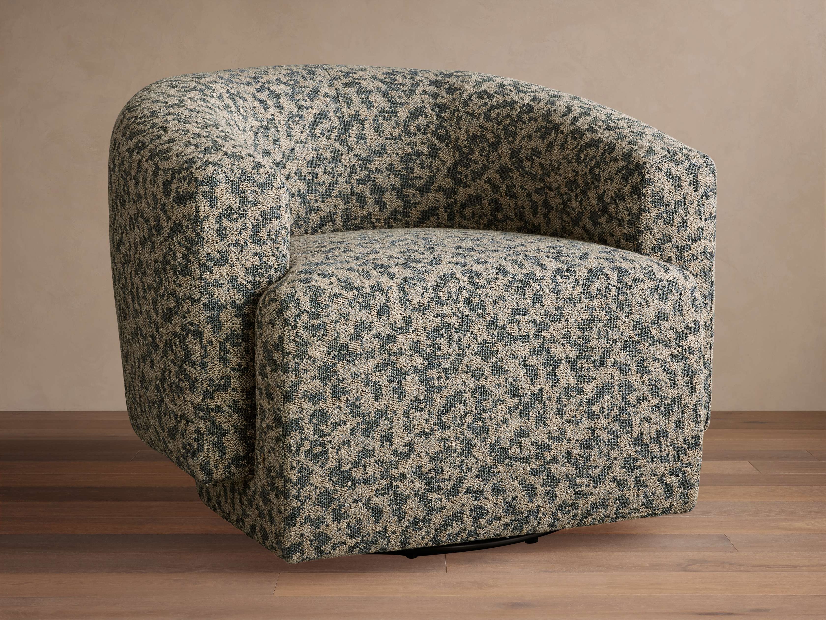 Hamlin Swivel Chair in Upholstered Blue  Eloise Harbor - Image 0
