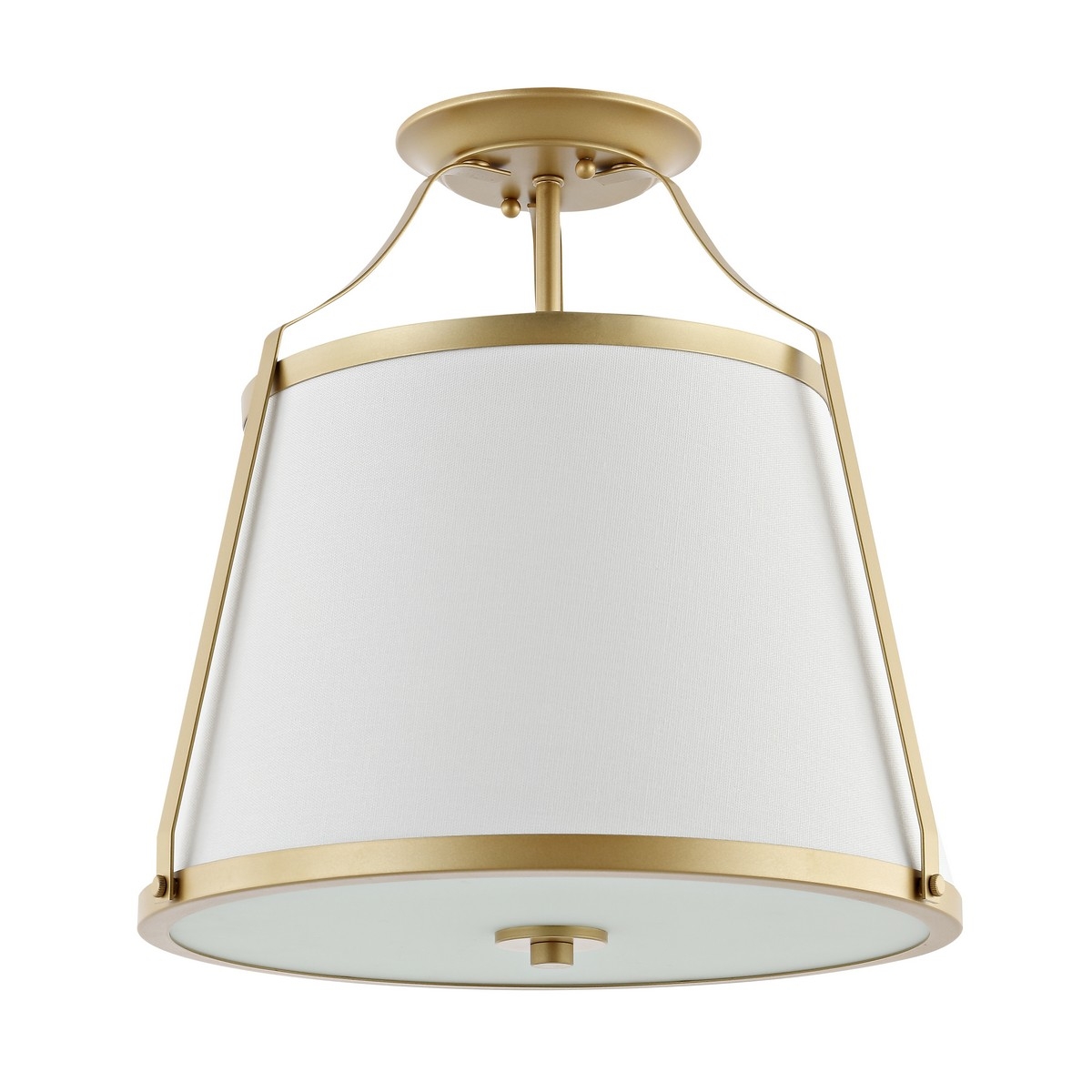 Lanis 3Lt 15" Flush Mount - White/Gold - Image 0