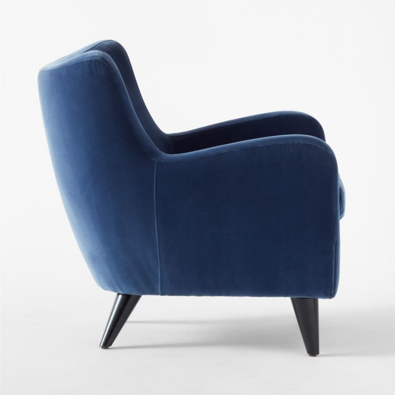 Amber Blue Velvet Chair - Image 3