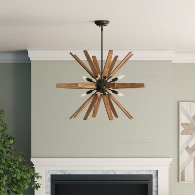 Rachael 8 - Light Sputnik Sphere Chandelier with Wrought Iron Accents - Image 0