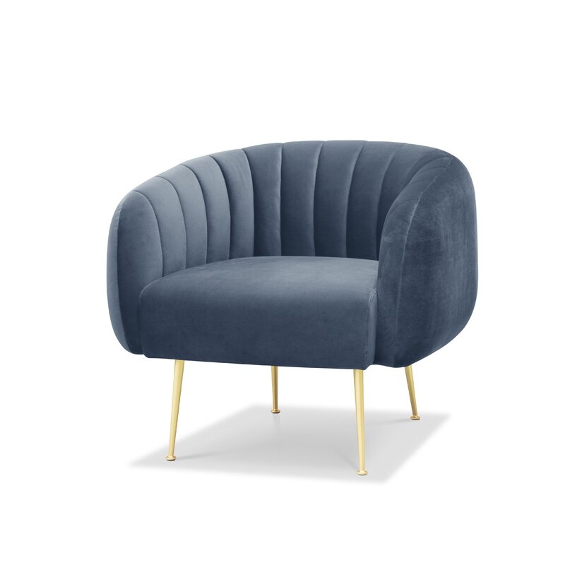 Metro Barrel Chair Upholstery: Dust Blue - Image 0