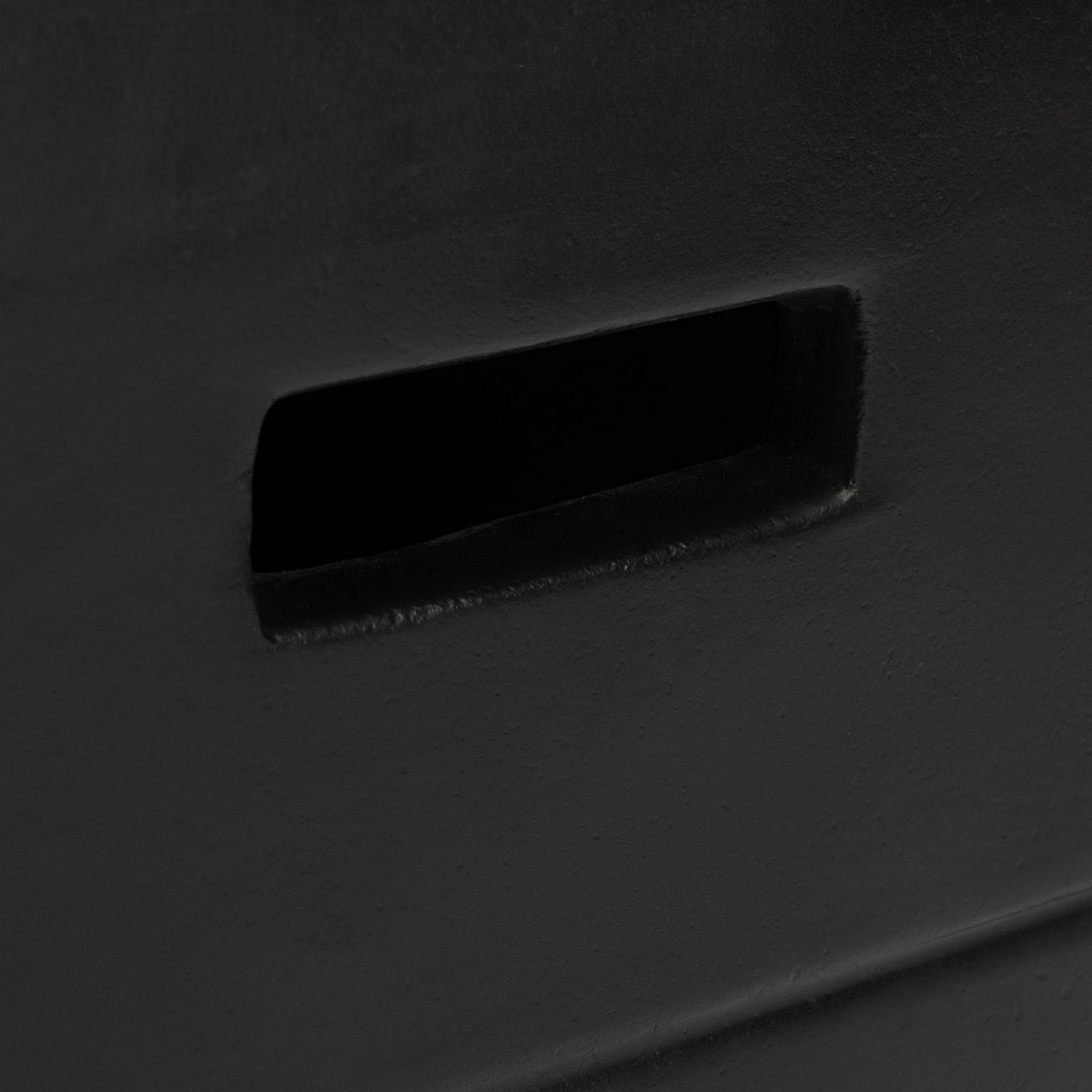 Deidara Concrete Accent Stool - Black - Safavieh - Image 3