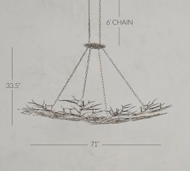 Kenora Chandelier, 34.5", Bronze - Image 4