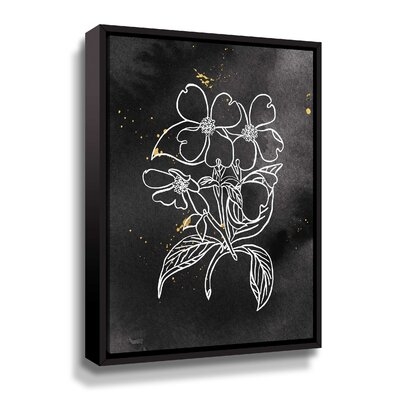 Indigo Blooms III Black Gallery Wrapped Canvas - Image 0