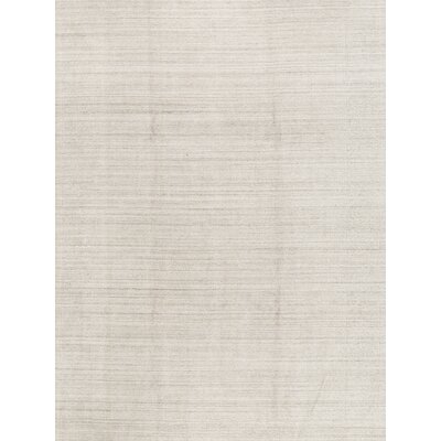 One-of-a-Kind Hand-Knotted Gray 10' x 14' Viscose Area Rug - Image 0