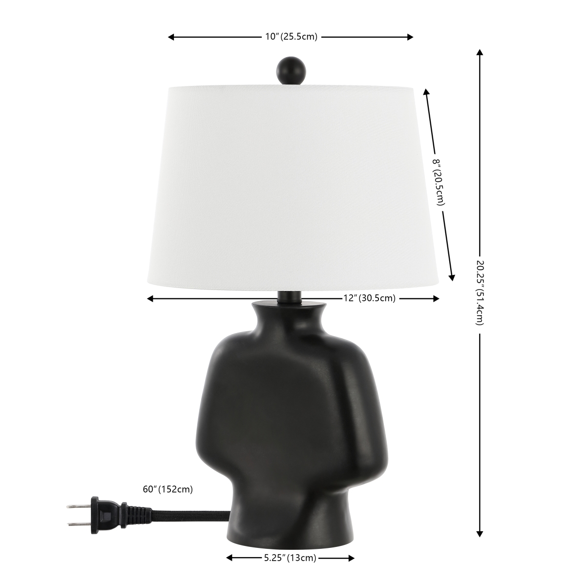 Johari 20.25 Inch Table Lamp - Black - Safavieh - Image 0