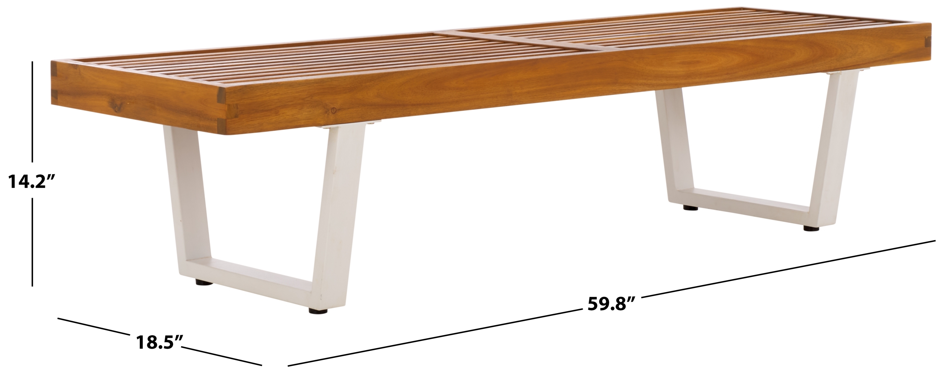 Heather Indoor-Outdoor 60" Bench - Natural/White - Image 7