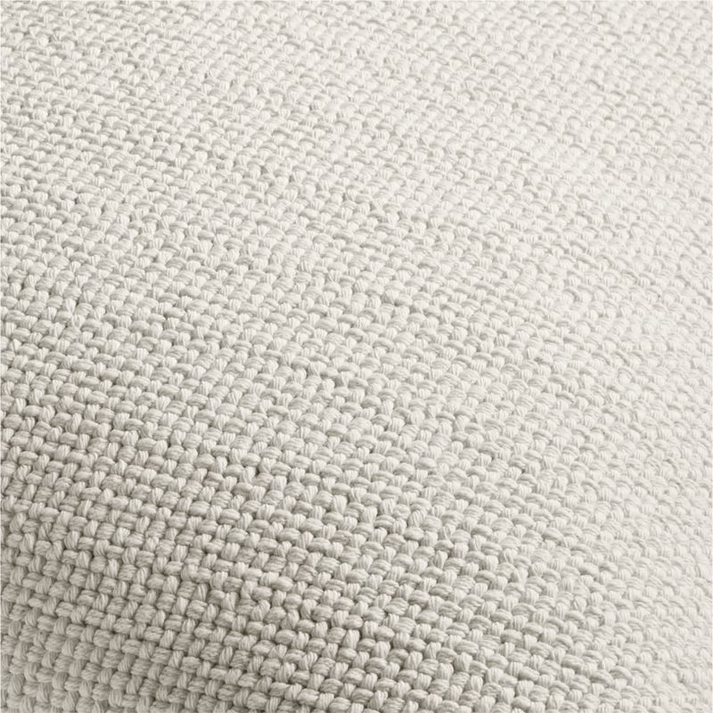 Organic Cotton Basketweave 20x20 Travertine Beige Throw Pillow Cover - Image 2