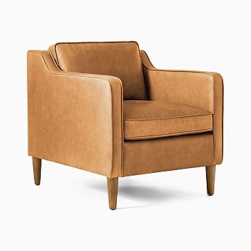 Hamilton Chair, Charme Leather, Licorice, Almond - Image 2