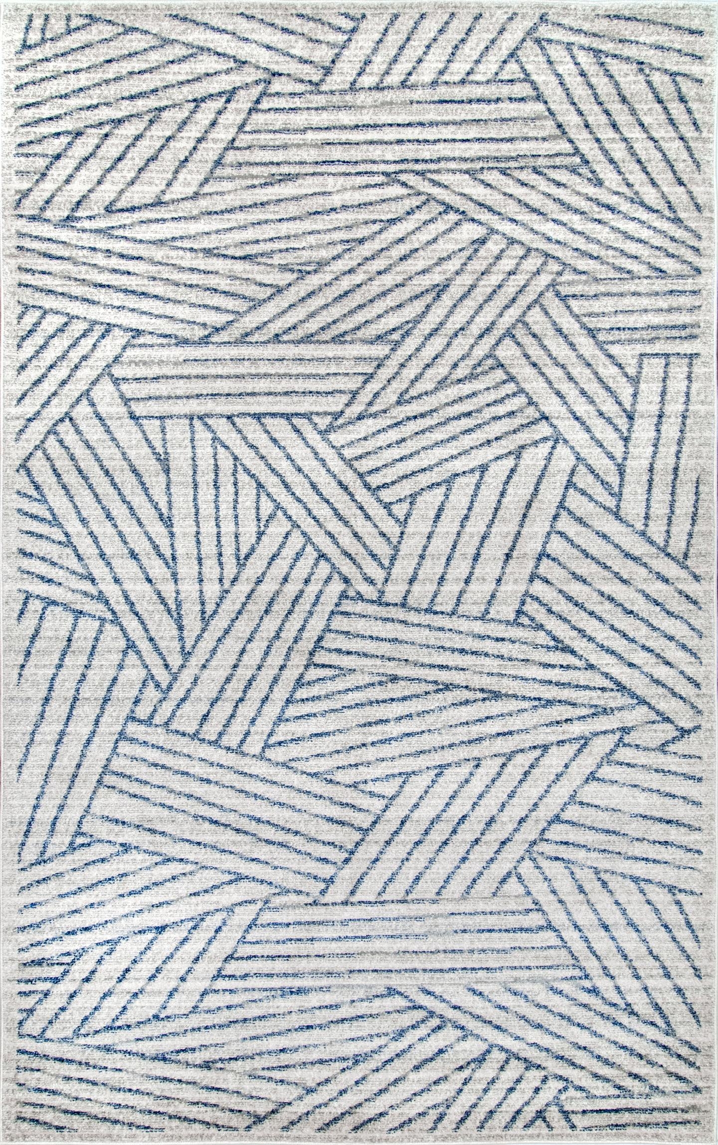 Contemporary Striped Blanca Area Rug - Image 0
