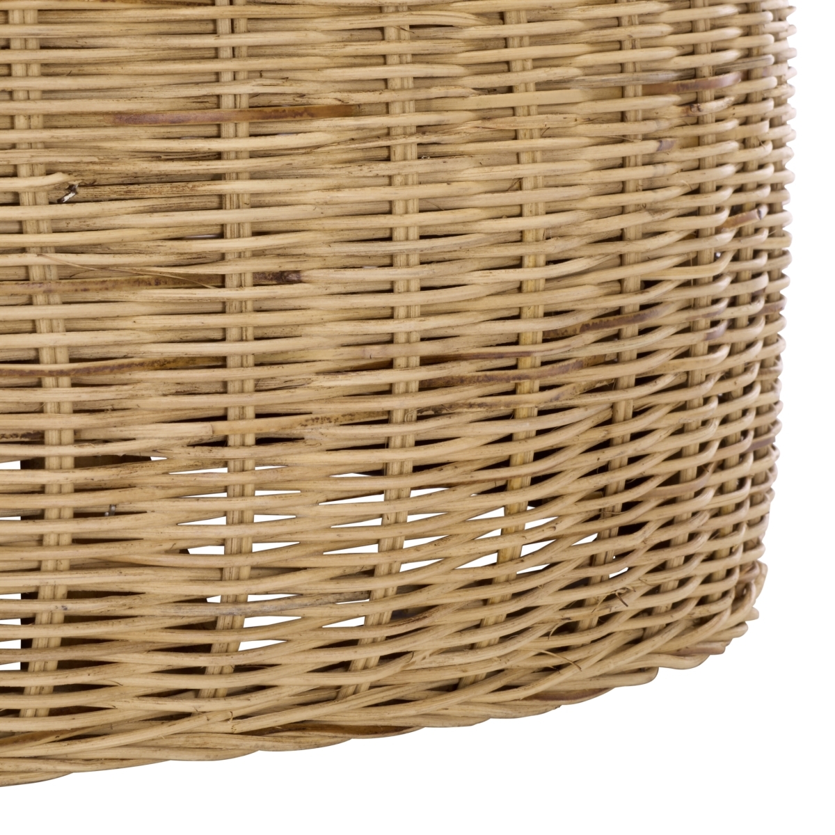 Bori Round Ottoman With Cushion - Natural / White - Image 3