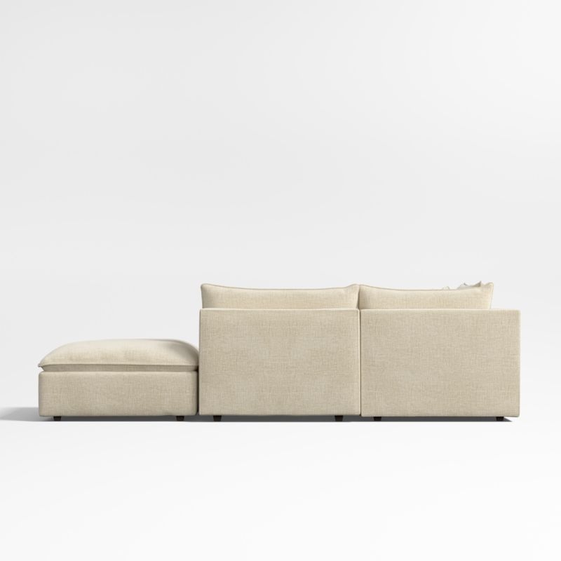 Lotus Deep Modular 4-Piece L-Shaped Sectional Sofa with Ottoman - Image 5