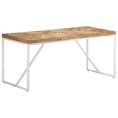 17 Stories Dining Table 78.7"X35.4"X29.9" Solid Acacia And Mango Wood - Image 0