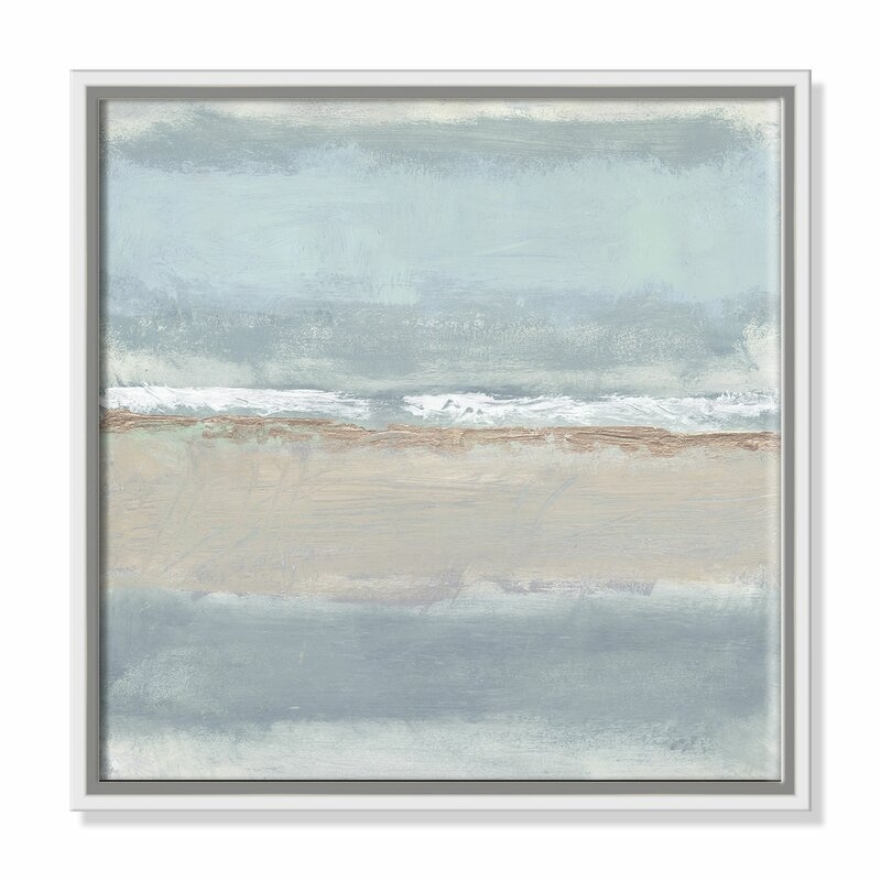 Casa Fine Arts Serenity 1 - Floater Frame Painting on Canvas Frame Color: White Framed, Size: 16" H x 16" W x 2" D - Image 0