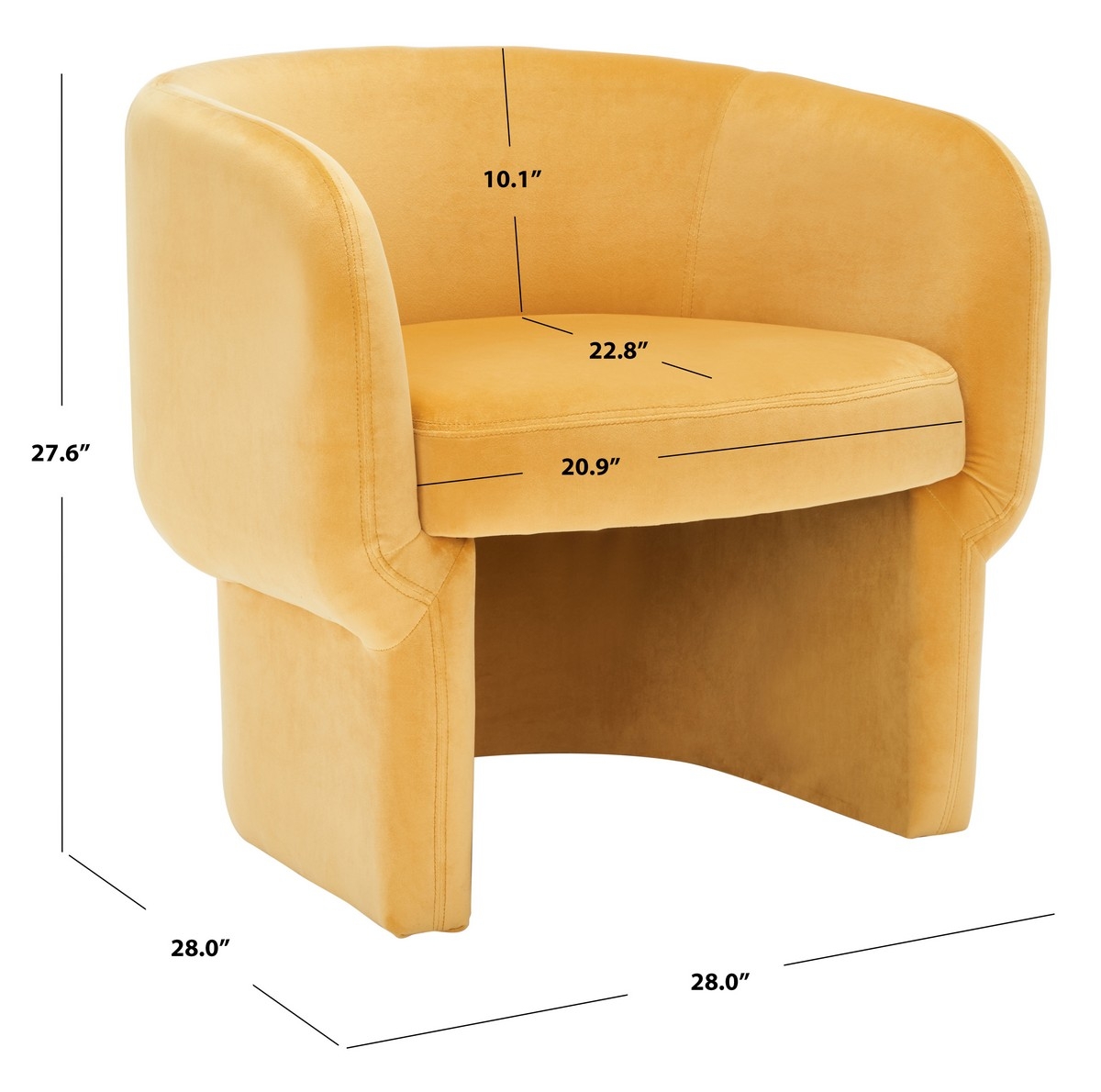 Kellyanne Modern Accent Chair  - Mustard - Image 9