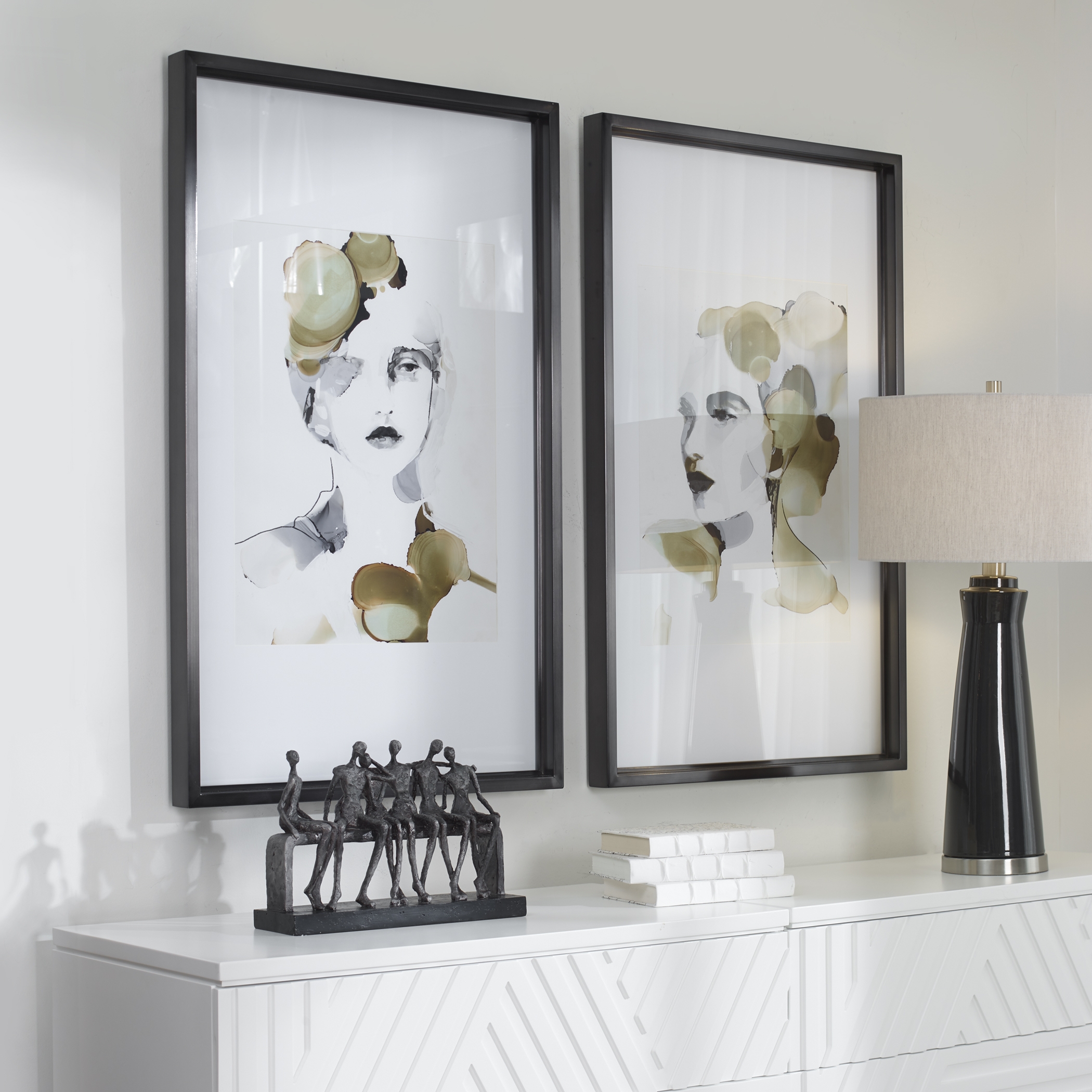 Organic Portrait Framed Prints, S/2 - Image 2