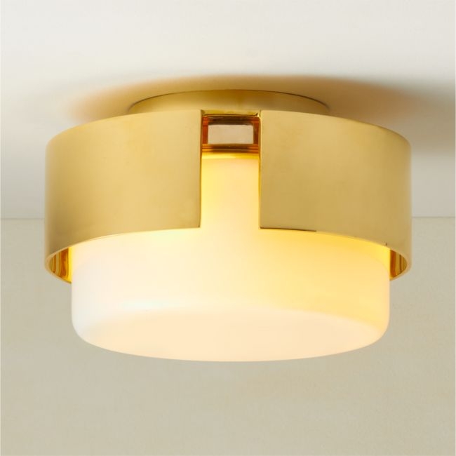 Navi Cast Polished Brass Flush Mount Light - Image 0