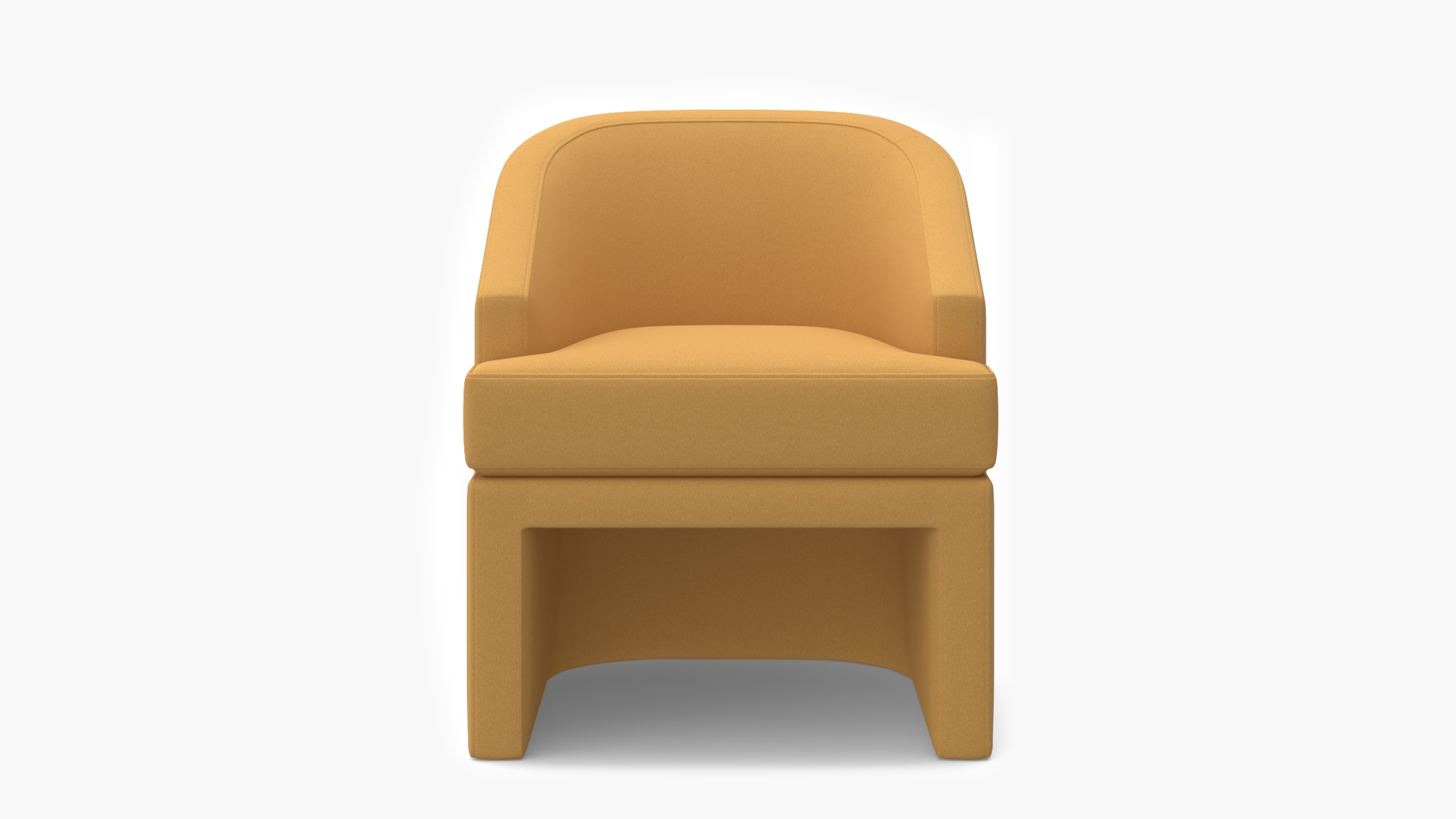 Arco Dining Chair, French Yellow Everyday Linen - Image 1