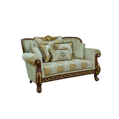 Fantasia 75" Rolled Arm Loveseat with Reversible Cushions - Image 0