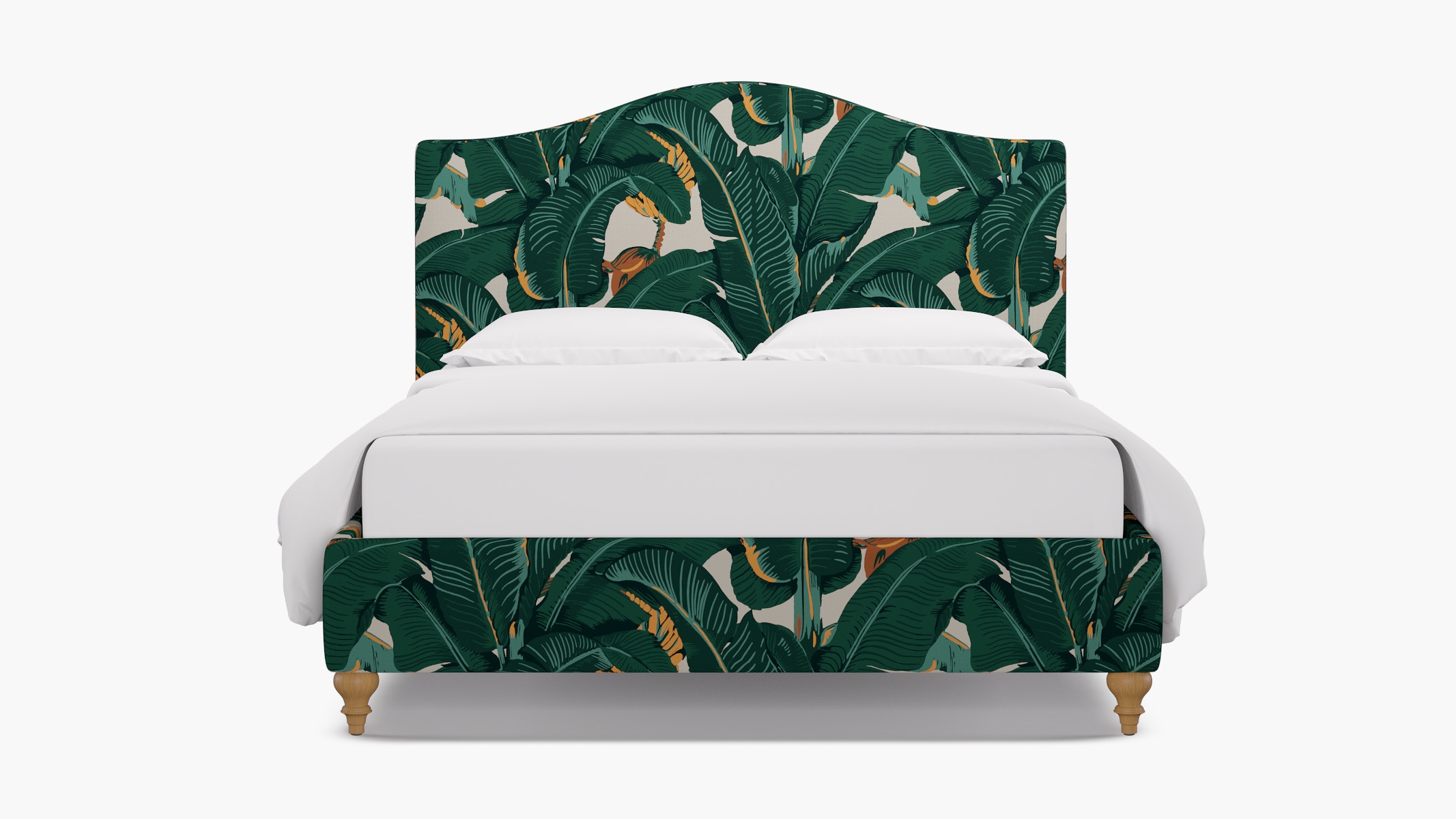 Camelback Bed, Martinique®®, Natural Traditional Turned Leg, Twin - Image 0