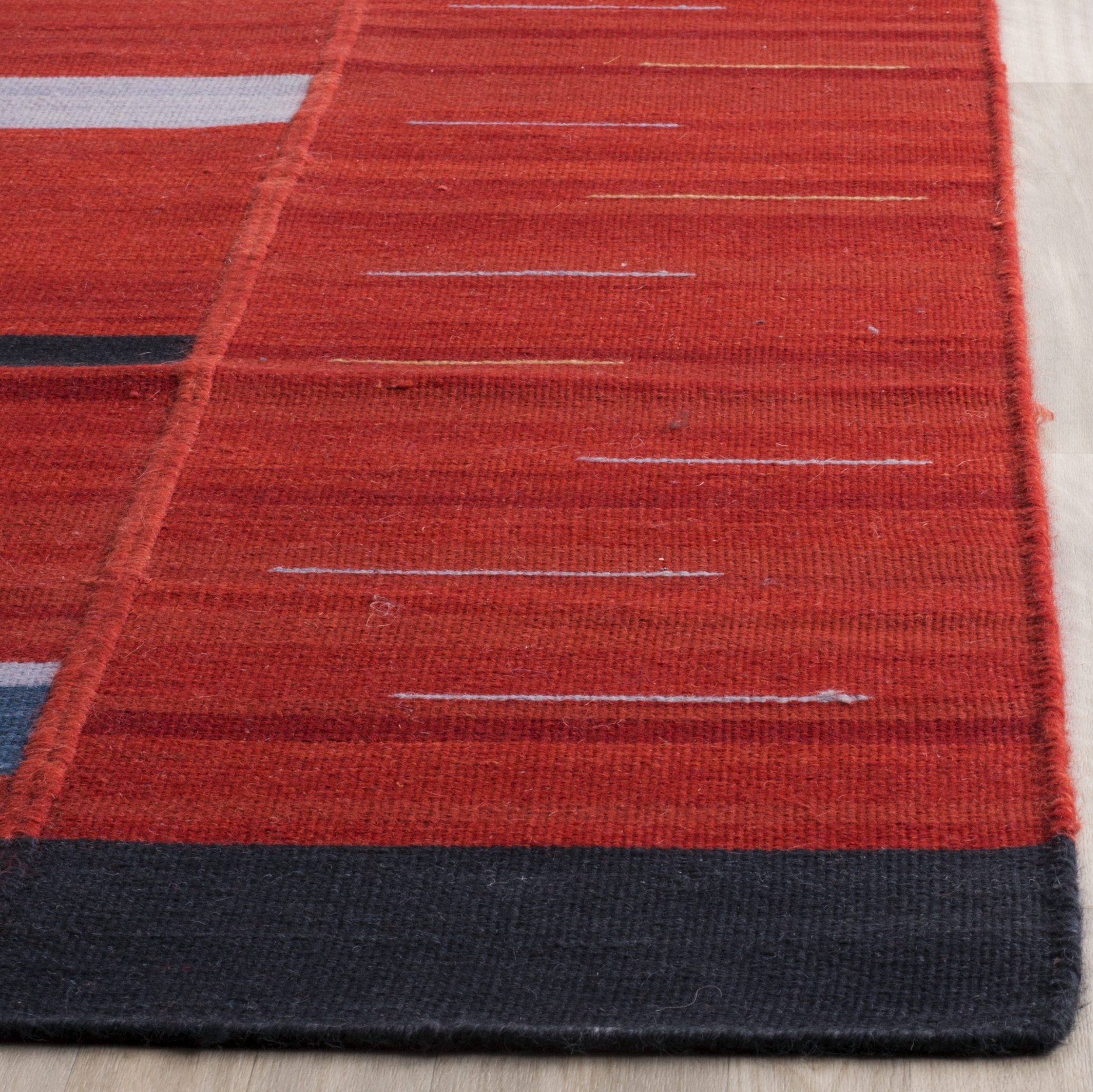 Arlo Home Hand Woven Area Rug, KLM814A, Red,  8' X 10' - Image 1