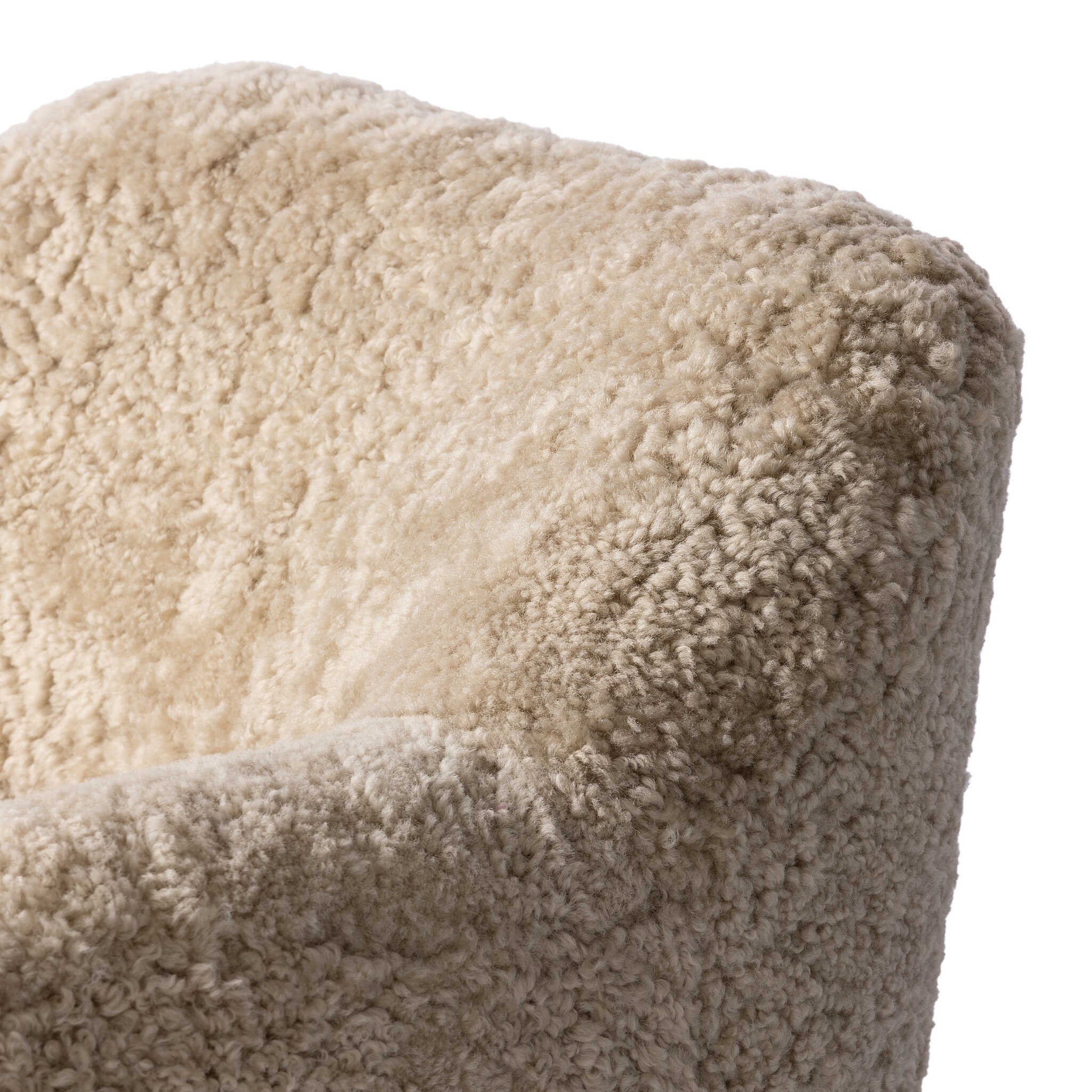 Julius Swivel Chair - Beige Shearling - Image 4