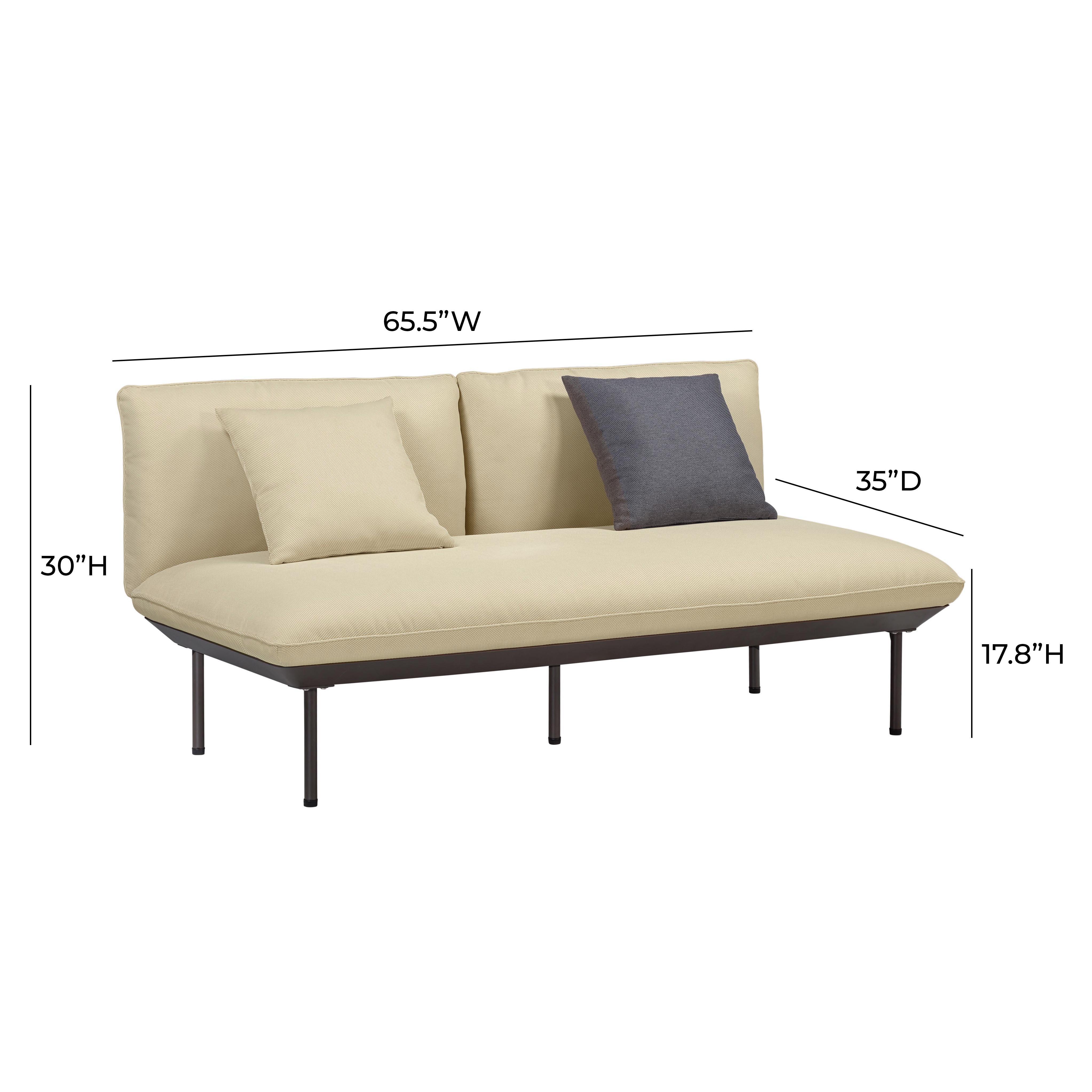 Katti Beige Outdoor Loveseat - Image 4