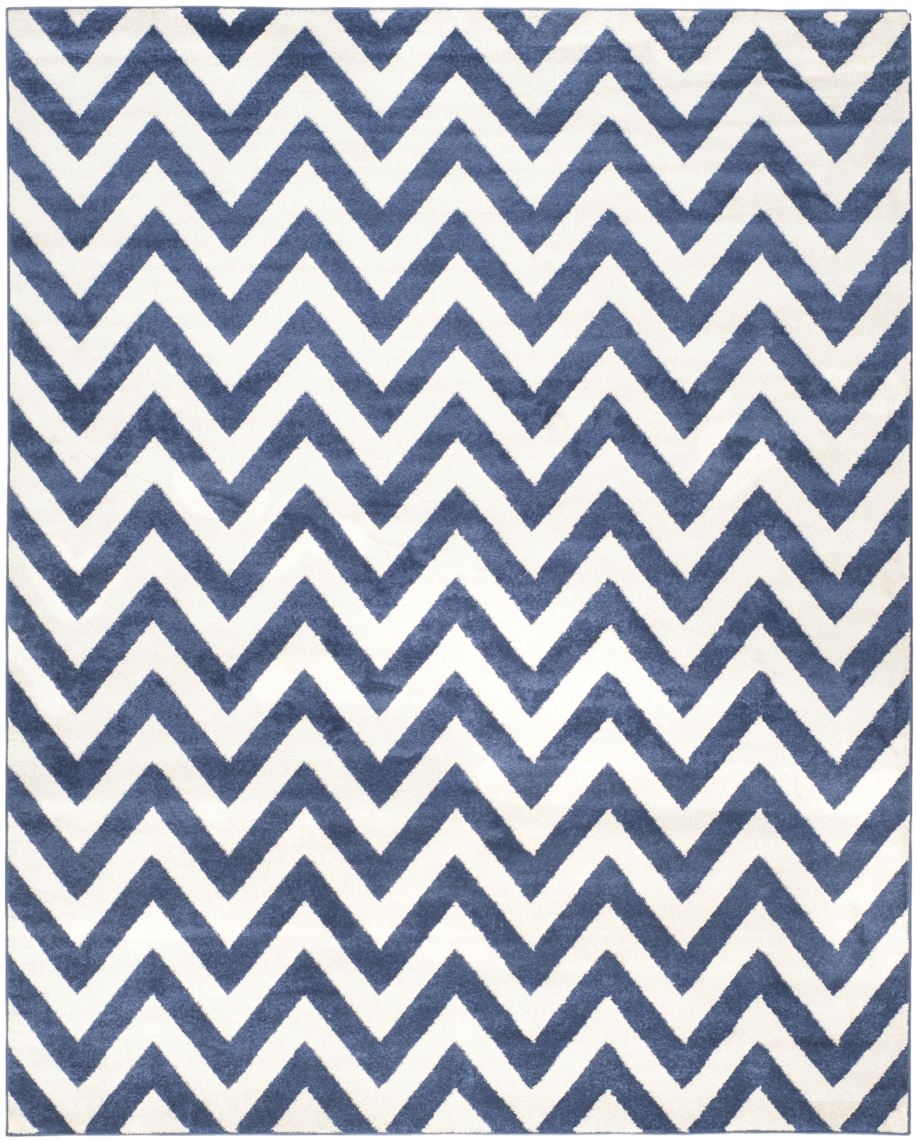 Arlo Home Indoor/Outdoor Woven Area Rug, AMT419P, Navy/Beige,  10' X 14' - Image 0