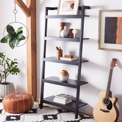 Adams 72.44'' H x 31.49'' W Solid Wood Ladder Bookcase - Image 0