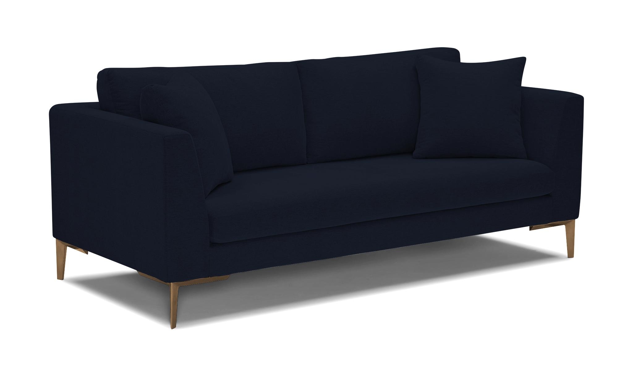 Blue Ainsley Mid Century Modern Sofa - Sunbrella Premier Indigo - Image 1