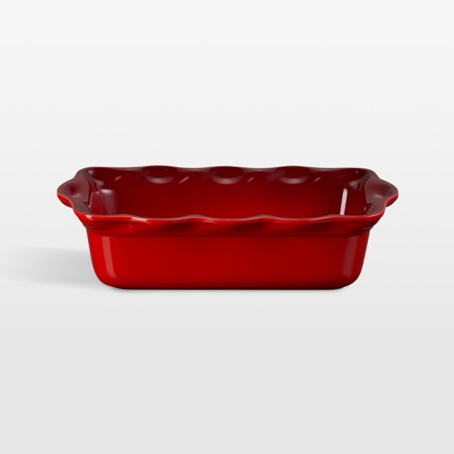 Le Creuset ® Heritage Cerise Fluted Ceramic Loaf Pan - Image 0