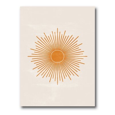 Orange Sun Print II - Modern Canvas Wall Art Print-FDP35890 - Image 0