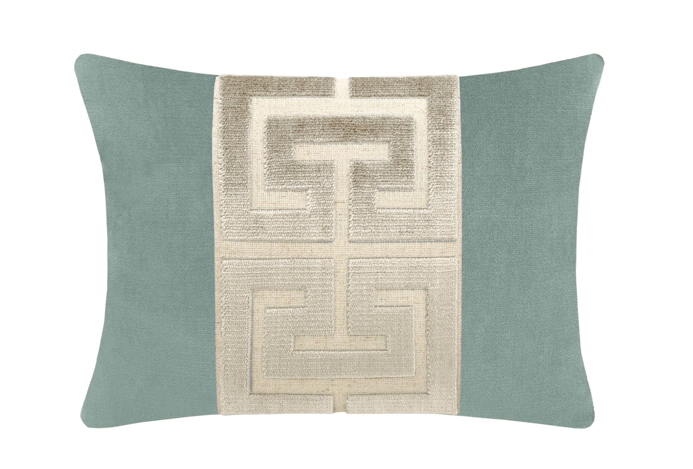 THE MINI :: SOCIETY VELVET // CERULEAN BLUE + GREEK TRIM - THE MINI 10" X 12" / Cashmere - Image 0