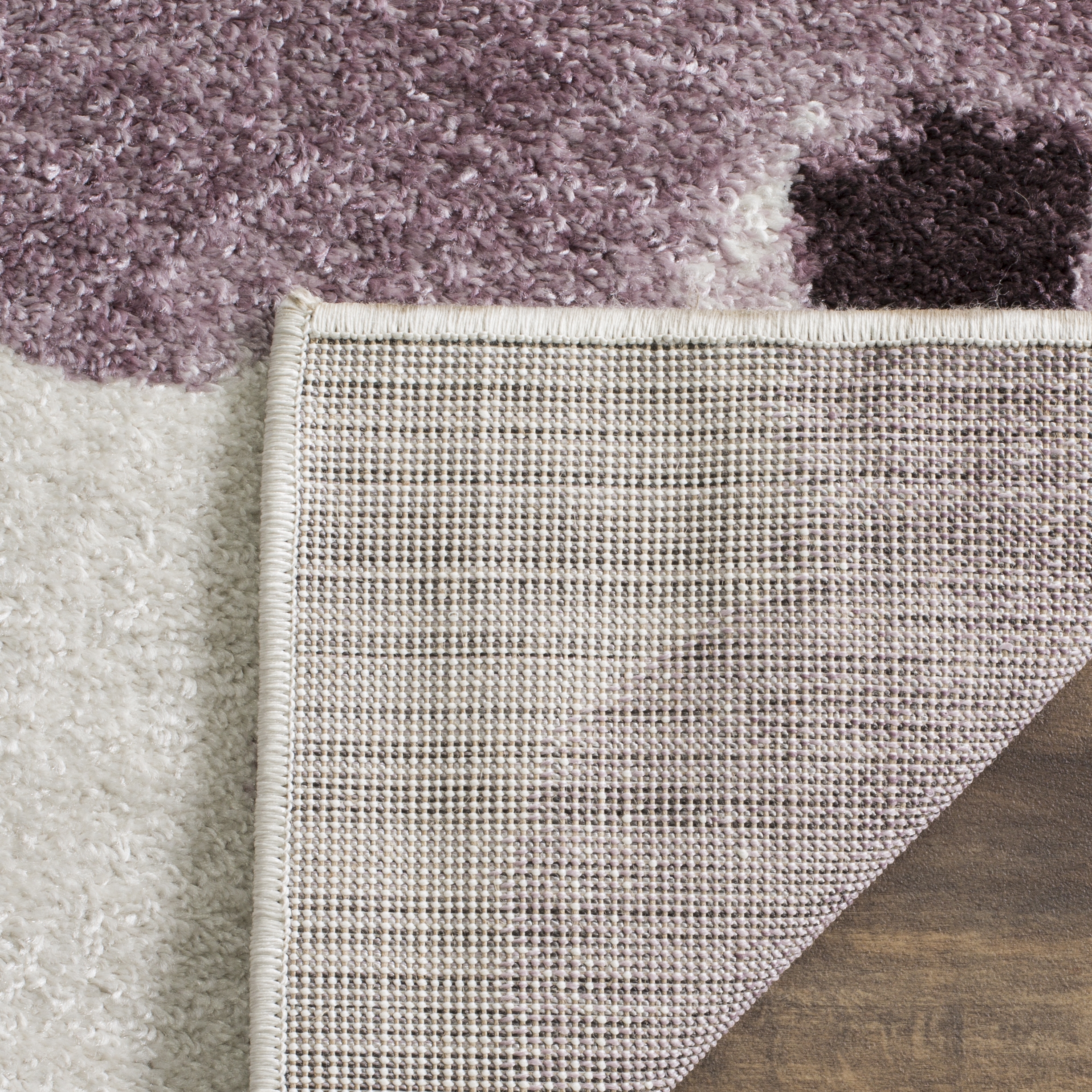 Arlo Home Woven Area Rug, ADR123L, Ivory/Purple,  2' 6" X 6' - Image 3