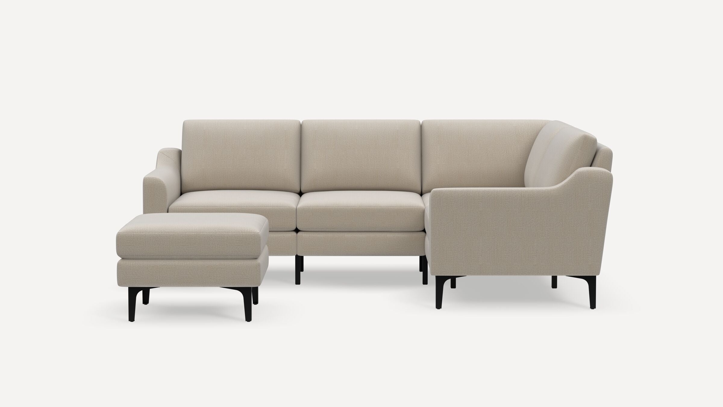 Nomad 4-Seat Corner Sectional with Ottoman - Georgia Clay - Performance Chenille / Black - Metal / Slope - Image 0