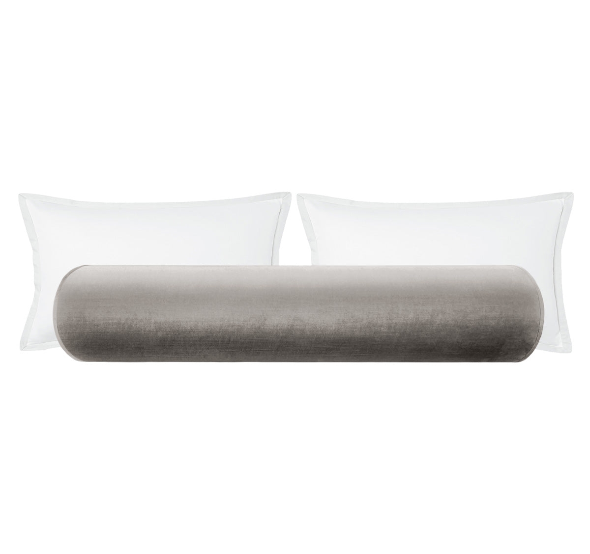 THE BOLSTER :: FAUX SILK VELVET // CHROME - BY THE YARD - Image 0