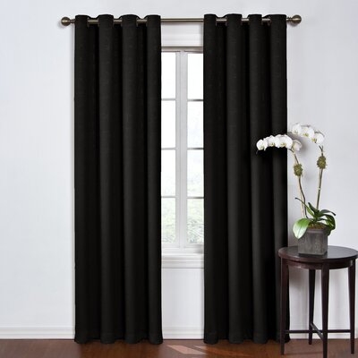 Taj Solid Blackout Thermal Grommet Single Curtain Panel - Image 0