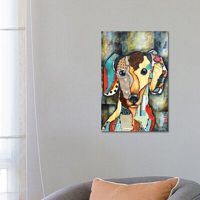 Urban Dachshund Head by Patricia Lintner - Wrapped Canvas Graphic Art Print - Image 0