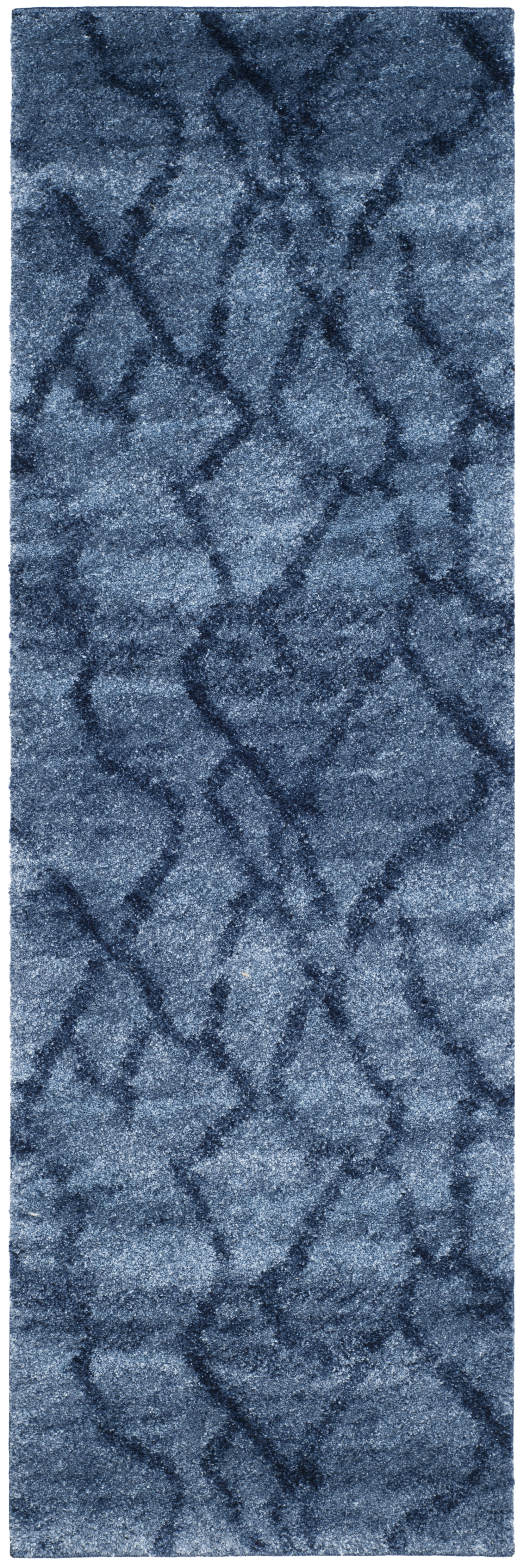 Arlo Home Woven Area Rug, RET2144-6570, Blue/Dark Blue,  2' 3" X 7' - Image 0