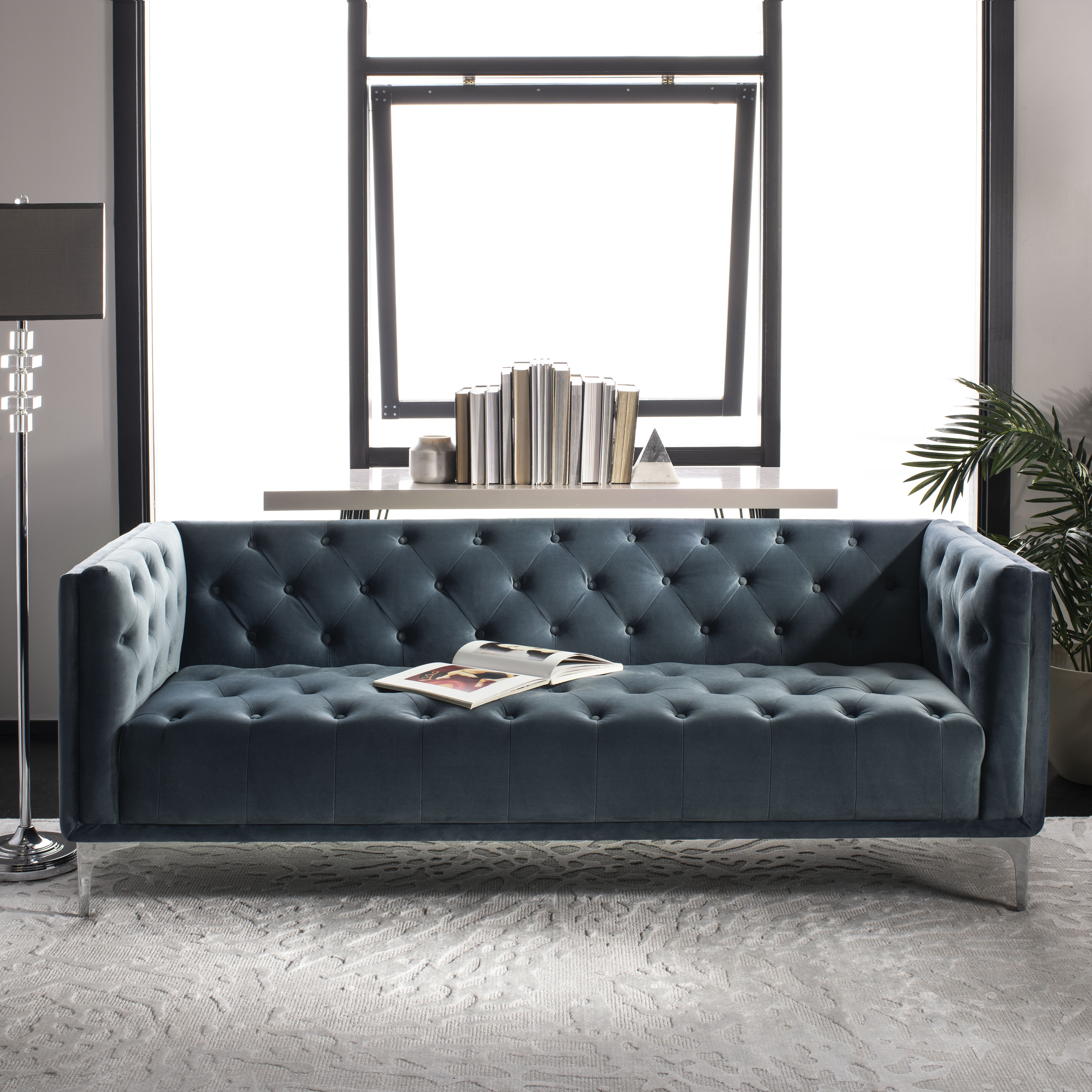 Florentino Tufted Sofa - Dusty Blue - Arlo Home - Image 7