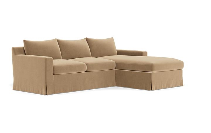 Sloan Slipcovered Right Chaise Sectional - Image 1