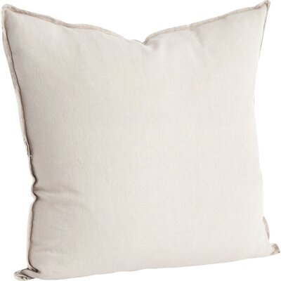Centralia Linen Throw Pillow, Natural, 20" x 20" - Image 0