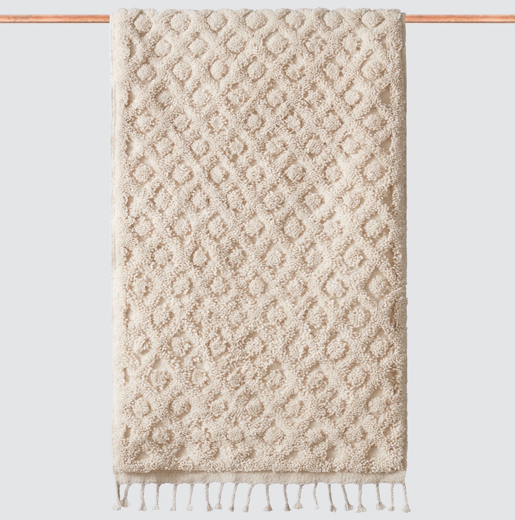 The Citizenry Leena Hand-Knotted Beni Ourain Accent Rug | 3' x 5' | Ivory - Image 0