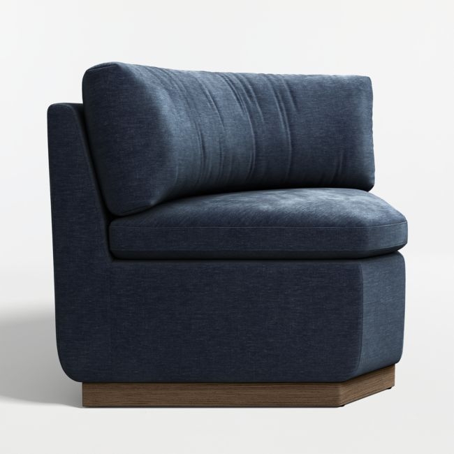 Edendale Blue Upholstered Corner Dining Banquette - Image 0