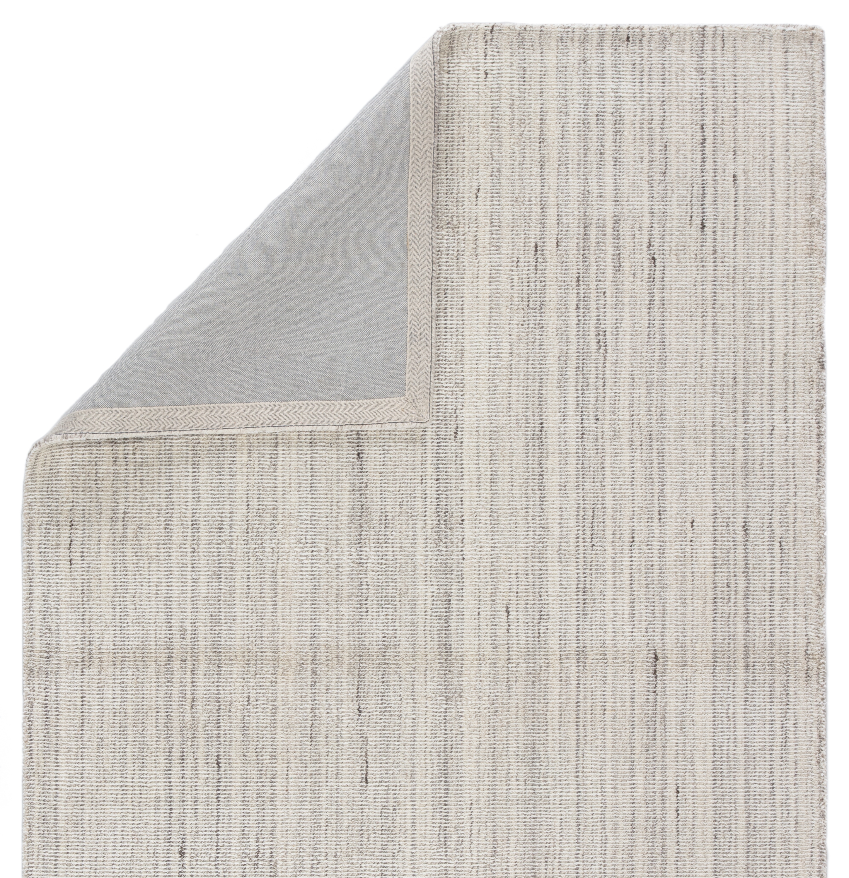 Kelle Handmade Stripe Gray/ White Area Rug (8' X 10') - Image 2