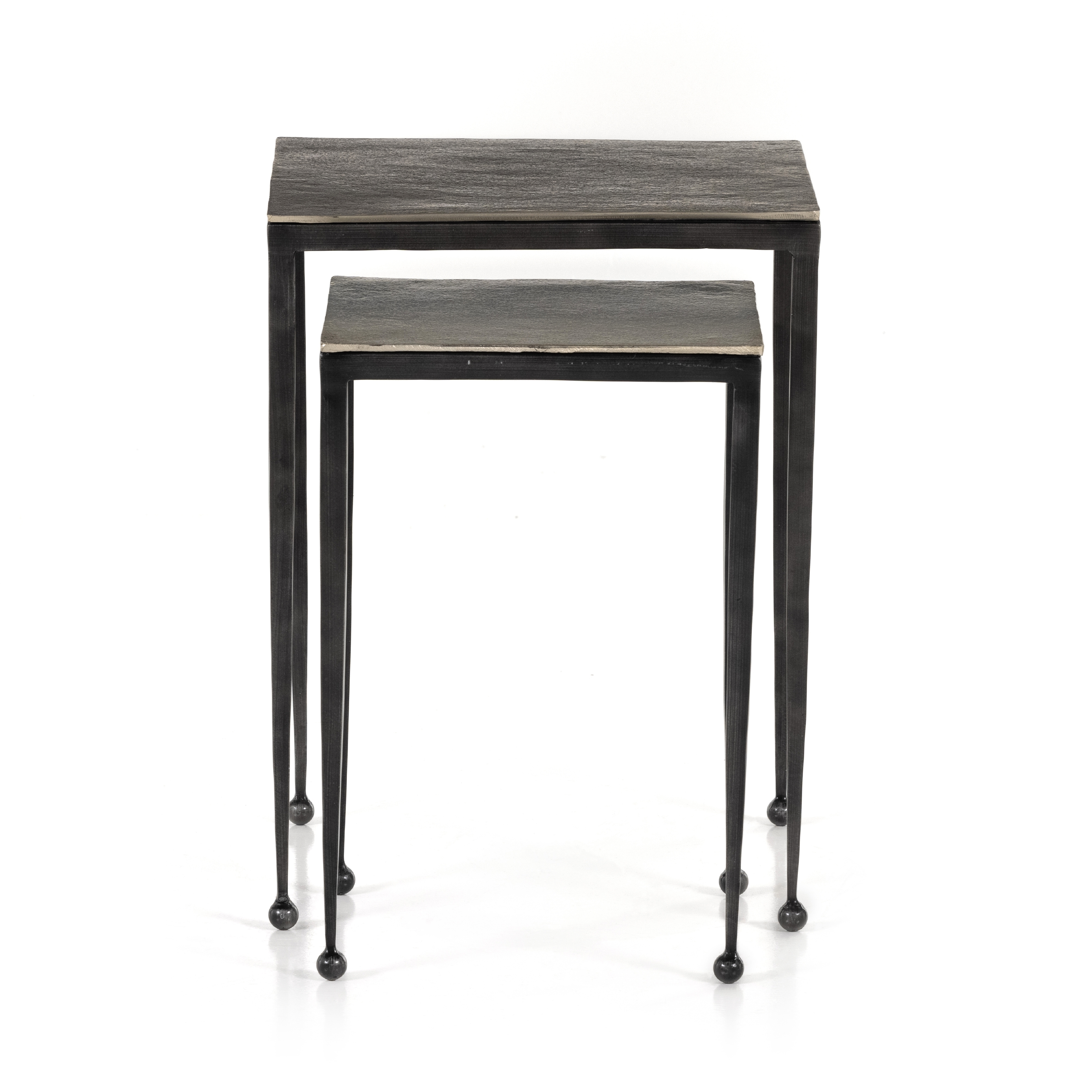 Dalston Nesting End Table Set - Raw Antique Nickel - Image 3