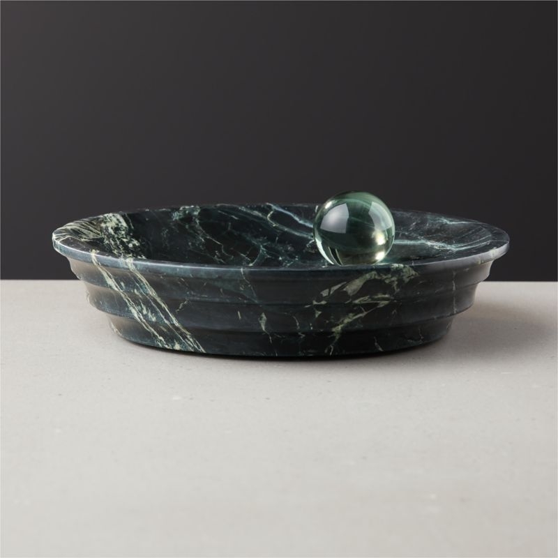 Aurora Green Marble Bowl - Image 1