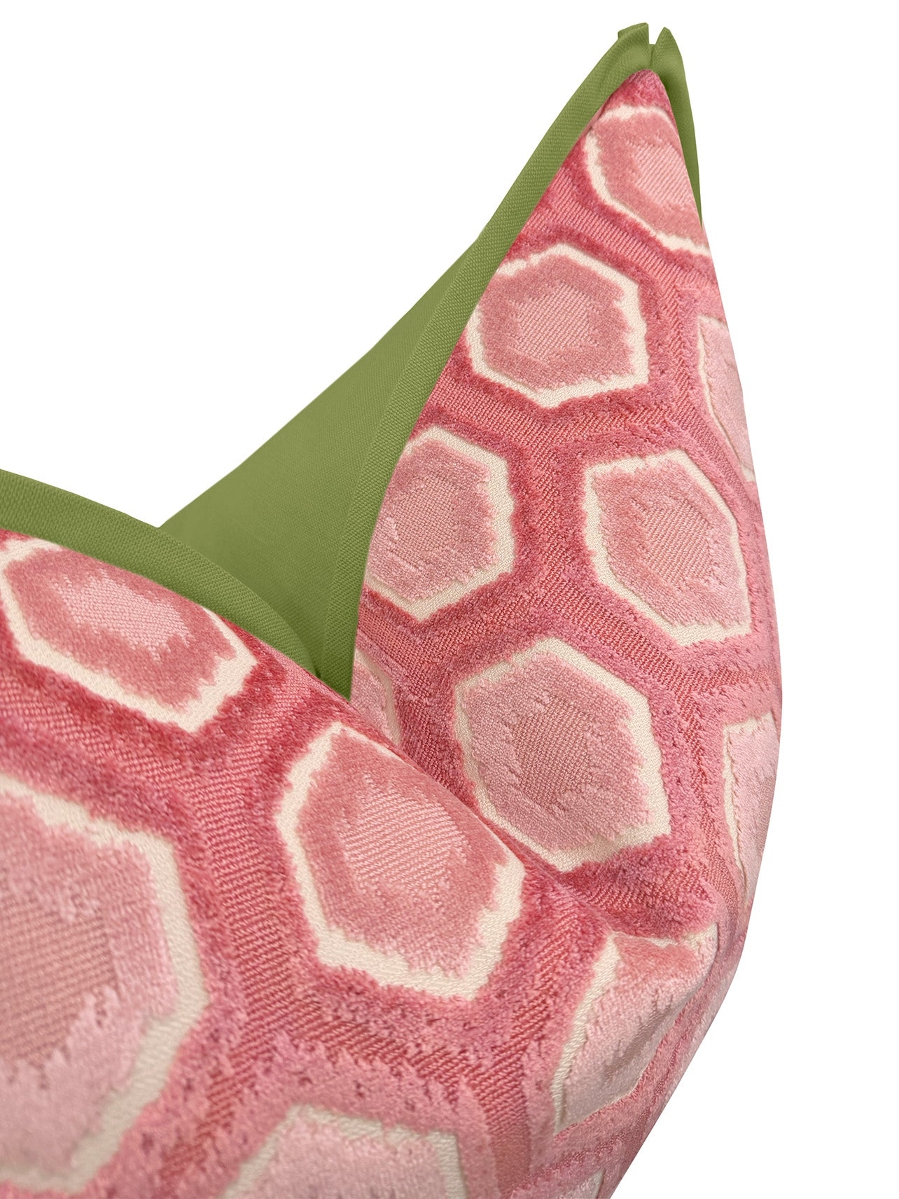 MIA CUT VELVET // PINK PEONY | LDC - 20" X 20" / BUTTERFLY FLANGE / Carnation - Image 4