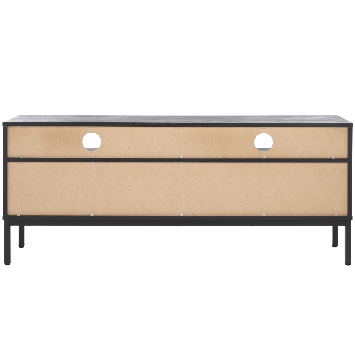 Lylia 2 Drawer 2 Shelf Media Stand - Black - Safavieh - Image 8